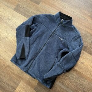 Patagonia Polartec Regulator R Women's Sz M Blue Full Zip Sherpa Fleece Jacket